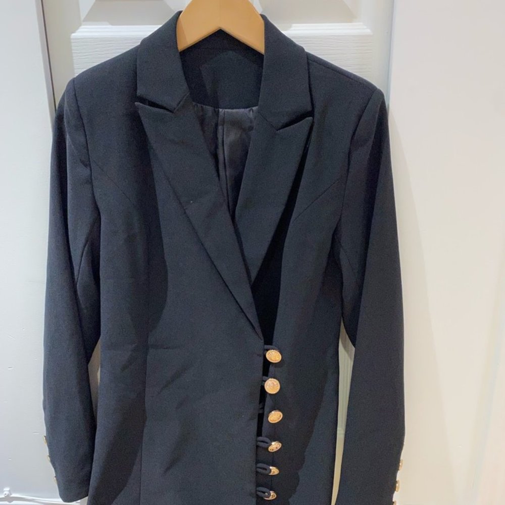 Black Vintage Blazer Dress